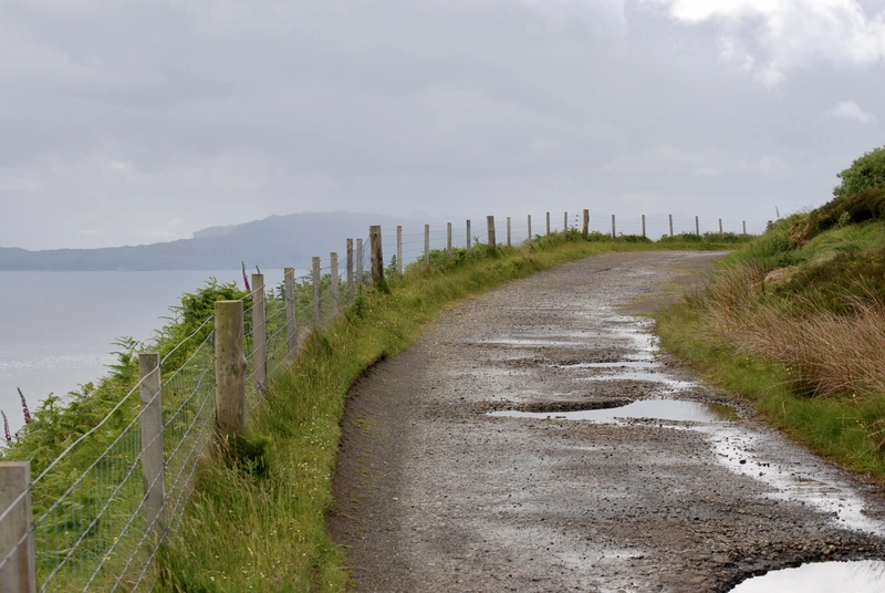 Cliff road. Isle of Skye, Portree, Scotland, United Kingdom (2017).